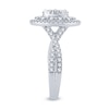 Thumbnail Image 2 of 1-1/4 CT. T.W. Multi-Diamond Oval Framed Engagement Ring in 14K White Gold