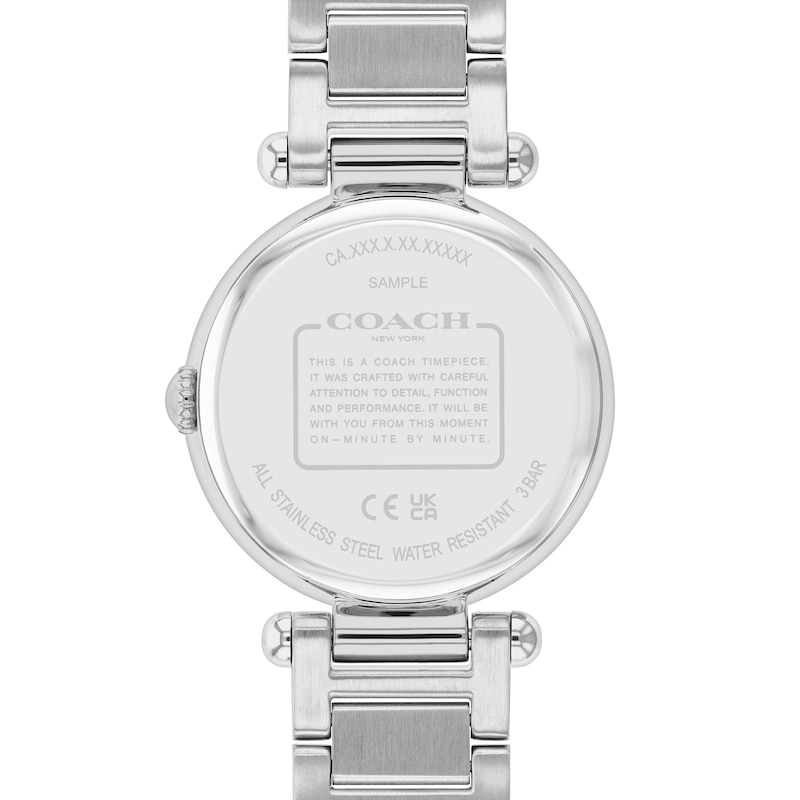 Main Image 3 of Ladies' Coach Cary Crystal Accent Motif Watch with White Mother-of-Pearl Dial (Model: 14504264)