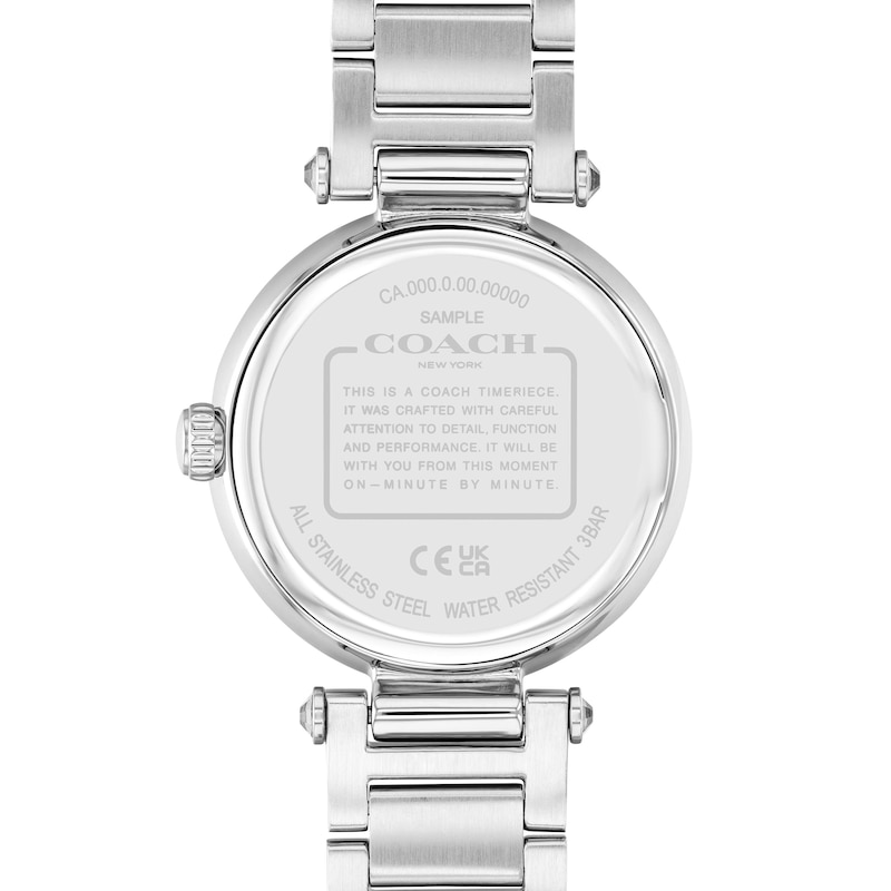 Ladies' Coach Cary Multi-Colored Crystal Accent Watch with Silver-Tone Glitter Dial (Model: 14504270)