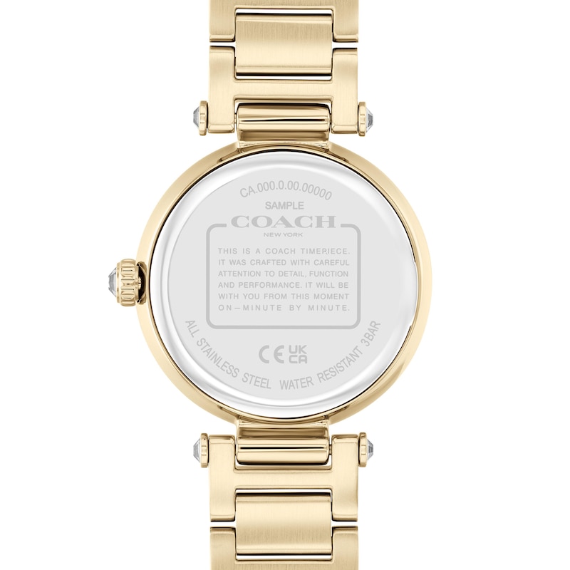 Main Image 3 of Ladies' Coach Cary Multi-Colored Rainbow Crystal Accent Gold-Tone IP Watch with Gold-Tone Dial (Model: 14504271)