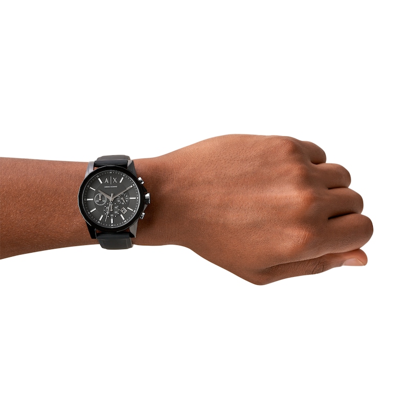 Main Image 3 of Unisex Armani Exchange Chronograph Watch with Black Dial (Model: AX1326)