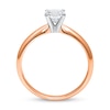 Thumbnail Image 1 of 1/4 CT. Princess-Cut Diamond Solitaire Engagement Ring in 14K Rose Gold (J/I2)