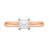 Thumbnail Image 2 of 1/4 CT. Princess-Cut Diamond Solitaire Engagement Ring in 14K Rose Gold (J/I2)