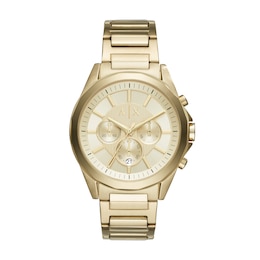 Men’s Armani Exchange Chronograph Watch with Gold Dial (Model: AX2602)