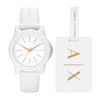 Thumbnail Image 0 of Women’s Armani Exchange Lady Banks White Watch Gift Set (Model: AX7126)