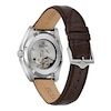 Thumbnail Image 3 of Men's Bulova Surveyor Green Dial Watch in Stainless Steel with Brown Leather Strap (Model 96B427)