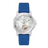 Thumbnail Image 1 of Ladies' Bulova Marine Star White Mother-of-Pearl Dial Watch with Blue Silicone Strap in Stainless Steel (Model 96L324)