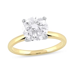 2 CT. Certified Lab-Created Diamond Solitaire Engagement Ring in 14K Gold (F/VS2)