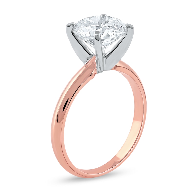 3 CT. Certified Lab-Created Diamond Solitaire Engagement Ring in 14K Rose Gold (F/VS2)