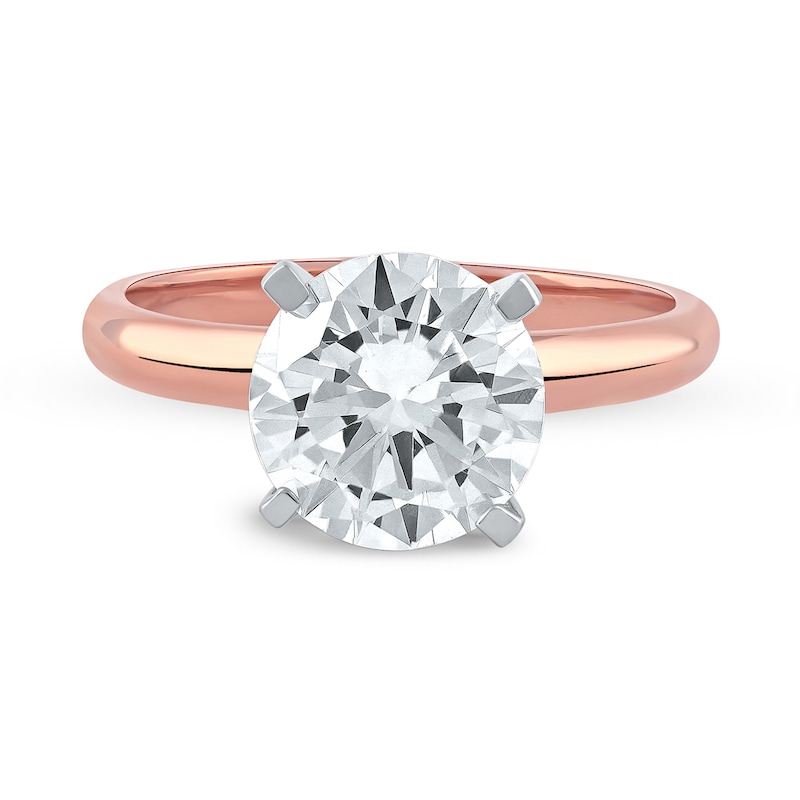 3 CT. Certified Lab-Created Diamond Solitaire Engagement Ring in 14K Rose Gold (F/VS2)