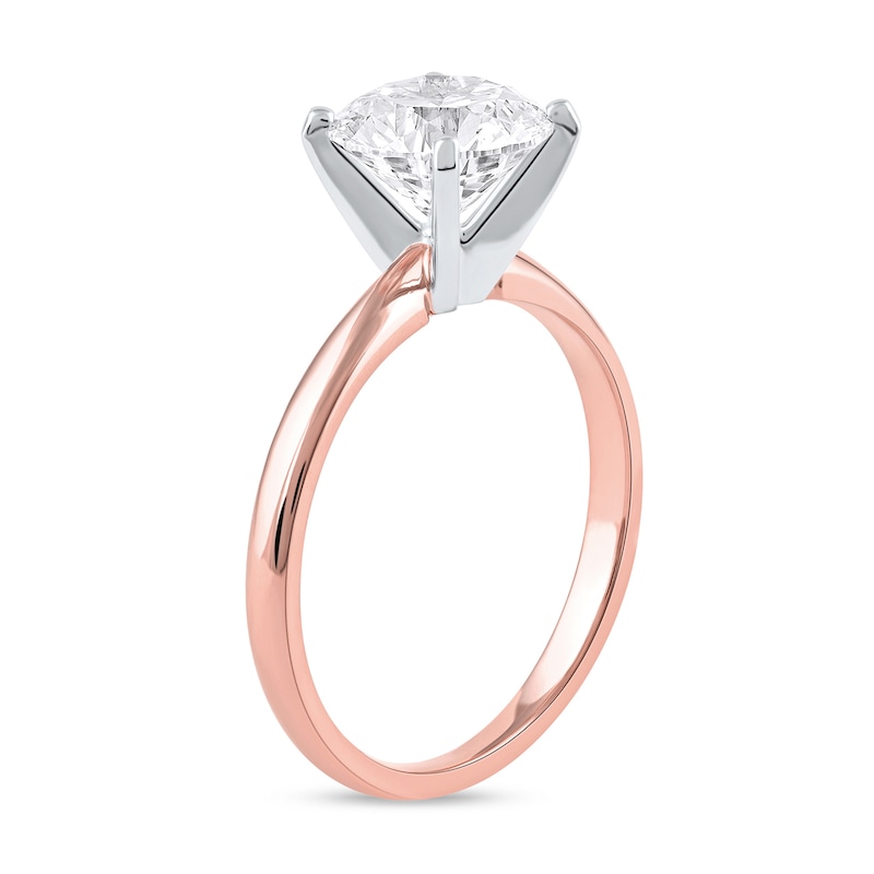 2 CT. Certified Lab-Created Diamond Solitaire Engagement Ring in 14K Rose Gold (F/VS2)