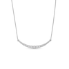 Thumbnail Image 1 of 1/2 CT. T.W. Diamond Miracle Graduated Curved Bar Necklace in Sterling Silver