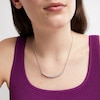 Thumbnail Image 2 of 1/2 CT. T.W. Diamond Miracle Graduated Curved Bar Necklace in Sterling Silver