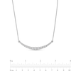 Thumbnail Image 3 of 1/2 CT. T.W. Diamond Miracle Graduated Curved Bar Necklace in Sterling Silver