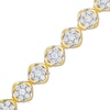 Thumbnail Image 0 of 4 CT. T.W. Multi-Diamond Flower Bracelet in 10K Gold