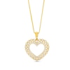 Thumbnail Image 1 of 1/2 CT. T.W. Diamond Shadow Heart Pendant in 10K Gold