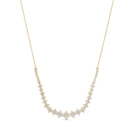 1-1/2 CT. T.W. Diamond Graduated Starburst Necklace in 10K Gold