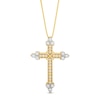 Thumbnail Image 1 of 3/8 CT. T.W. Diamond &quot;X&quot; Trio Pointed Cross Pendant in 10K Gold