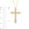 Thumbnail Image 3 of 3/8 CT. T.W. Diamond &quot;X&quot; Trio Pointed Cross Pendant in 10K Gold