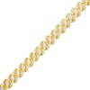 Thumbnail Image 1 of 1 CT. T.W. Diamond Sculpted Link Bracelet in 10K Gold - 7.25&quot;