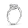 Thumbnail Image 2 of 1/2 CT. T.W. Pear-Shaped Multi-Diamond Frame Twist Shank Engagement Ring in 10K White Gold