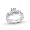 Thumbnail Image 1 of 1/2 CT. T.W. Quad Princess-Cut Diamond Bridal Set in 10K White Gold