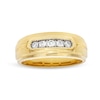 Thumbnail Image 0 of 1/4 CT. T.W. Diamond Five Stone Step Edge Anniversary Band in 10K Gold