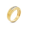 Thumbnail Image 1 of 1/4 CT. T.W. Diamond Five Stone Step Edge Anniversary Band in 10K Gold