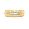 Thumbnail Image 4 of 1/4 CT. T.W. Diamond Five Stone Step Edge Anniversary Band in 10K Gold