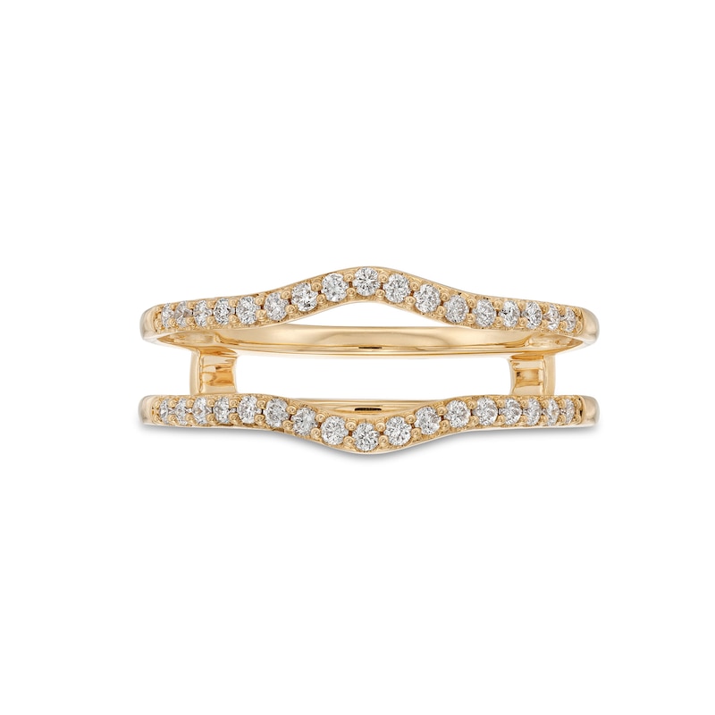 Main Image 4 of 1/4 CT. T.W. Diamond Contour Solitaire Enhancer in 14K Gold