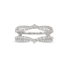 Thumbnail Image 4 of 1/2 CT. T.W. Baguette and Round Diamond Alternating Chevron Solitaire Enhancer in 14K White Gold