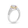 Thumbnail Image 2 of 1/3 CT. T.W. Pear-Shaped Multi-Diamond Split Shank Engagement Ring in 10K Two-Tone Gold