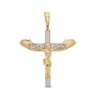 Thumbnail Image 1 of 1/4 CT. T.W. Diamond Crucifix with Wings Necklace Charm in 10K Gold