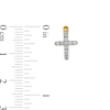 Thumbnail Image 2 of 1/4 CT. T.W. Diamond Cross Hoop Earrings in 10K Gold