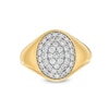 Thumbnail Image 2 of 1 CT. T.W. Oval-Shaped Multi-Diamond Signet Ring in 10K Gold
