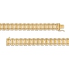 Thumbnail Image 1 of Men’s Hollow Railroad Link Bracelet in 10K Gold - 9”