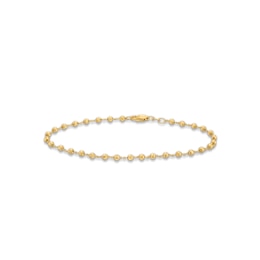 0.98mm Solid Beaded Chain Anklet in 10K Gold – 10”