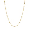 Thumbnail Image 1 of Solid Beaded Cable Chain Necklace in 10K Gold - 18”