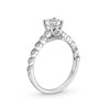 Thumbnail Image 3 of 1/2 CT. T.W. Diamond Twist Shank Engagement Ring in 14K White Gold