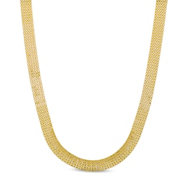 Semi-Solid 7.0mm Five-Row Box Chain Necklace in 14K Gold - 20”