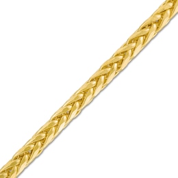 Semi-Solid 5.5mm Diamond-Cut Palmier Chain Bracelet in 14K Gold - 8.5”