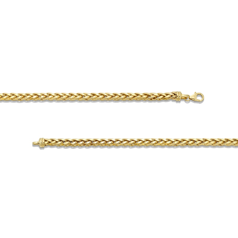 Main Image 4 of Semi-Solid 5.5mm Diamond-Cut Palmier Chain Bracelet in 14K Gold - 8.5”