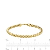 Thumbnail Image 5 of Semi-Solid 5.5mm Diamond-Cut Palmier Chain Bracelet in 14K Gold - 8.5”