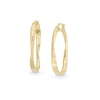 Thumbnail Image 1 of Hollow Diamond-Cut Wave Geometric Hoop Earrings in 14K Gold