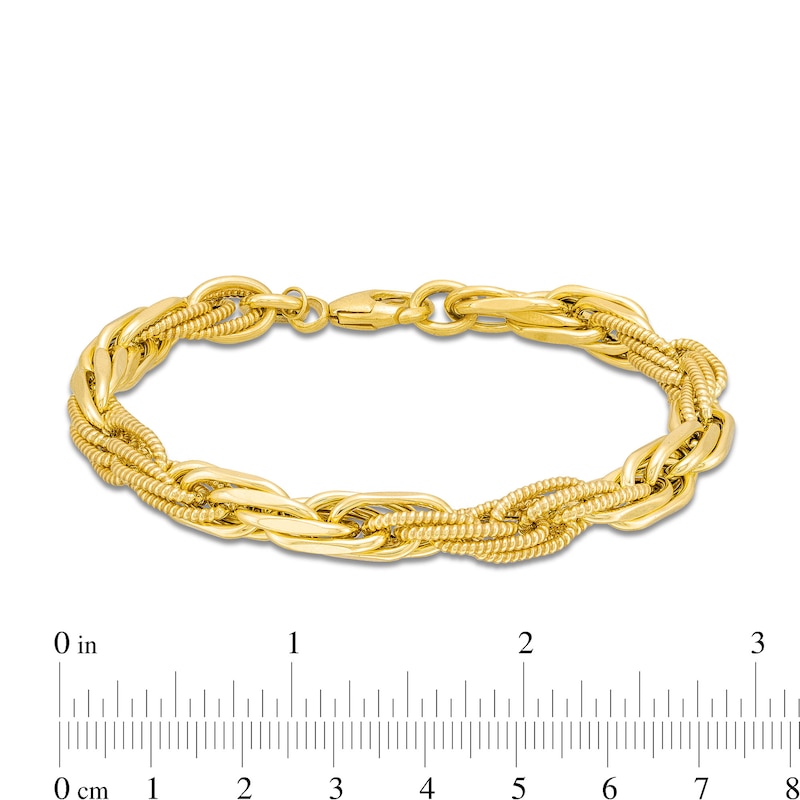 14K Gold 9 Inch Semisolid Cuban Chain Bracelet - JCPenney