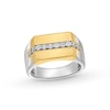 Thumbnail Image 1 of 1/2 CT. T.W. Diamond Center Rectangle-Top Ring in 10K Two-Tone Gold