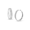 Thumbnail Image 1 of 2 CT. T.W. Certified Lab-Created Diamond Triple Row Hoop Earrings in 14K White Gold (F/SI2)