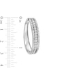 Thumbnail Image 3 of 2 CT. T.W. Certified Lab-Created Diamond Triple Row Hoop Earrings in 14K White Gold (F/SI2)