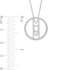 Thumbnail Image 2 of 1/5 CT. T.W. Diamond "MOM" Circle Frame Pendant in Sterling Silver