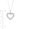 Thumbnail Image 4 of 2 CT. T.W. Certified Lab-Created Diamond Double Row Open Heart Pendant in 14K White Gold (F/SI2)